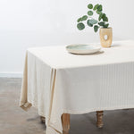 Washed Linen-Cotton Tablecloth- Natural Linen - Knife Shift