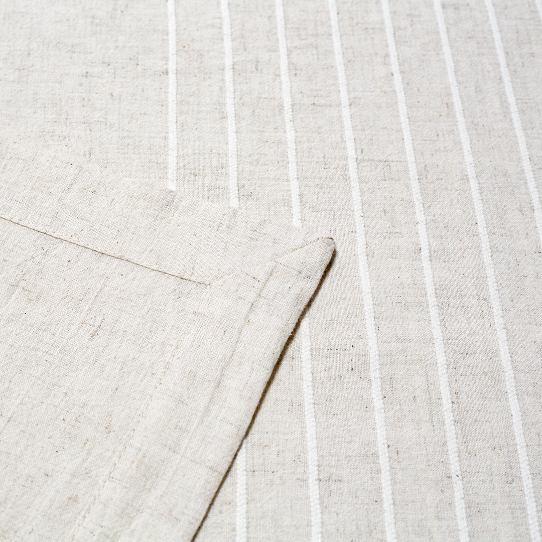 Washed Linen-Cotton Tablecloth- Natural Linen - Knife Shift