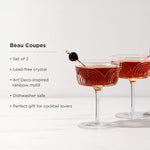 Beau Crystal Cocktail Coupes - Knife Shift