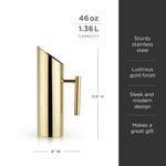 Modern Stainless Steel Pitcher in Gold - Knife Shift