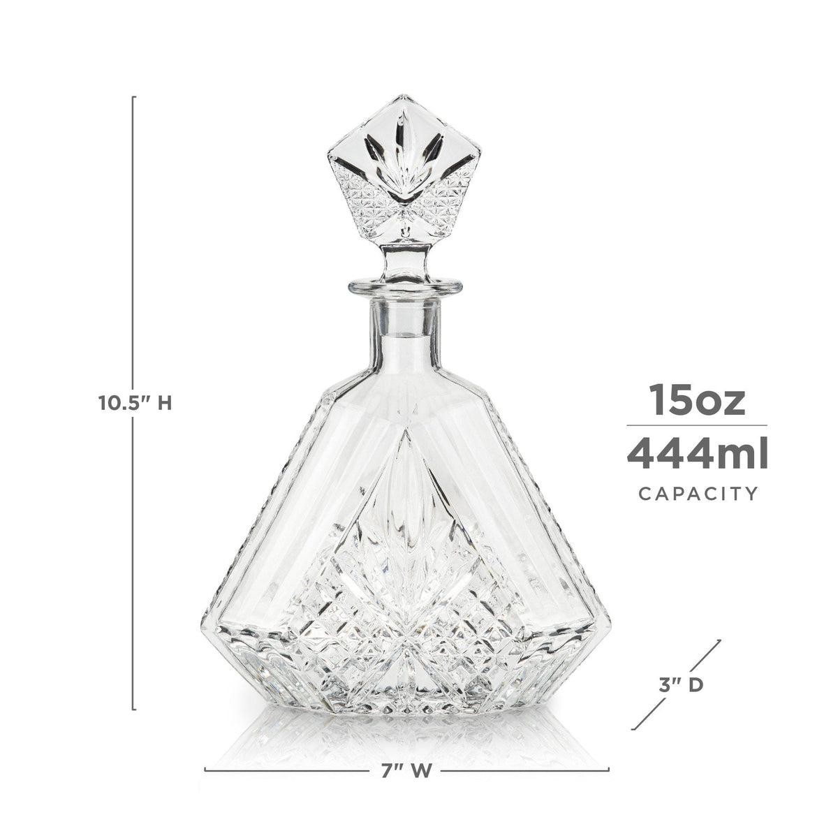 Admiral Crystal Irish Cut Whiskey Decanter - Knife Shift