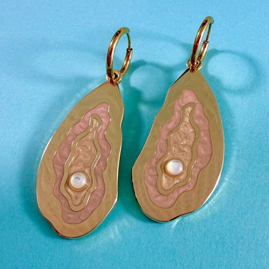 Oyster Earrings - Knife Shift