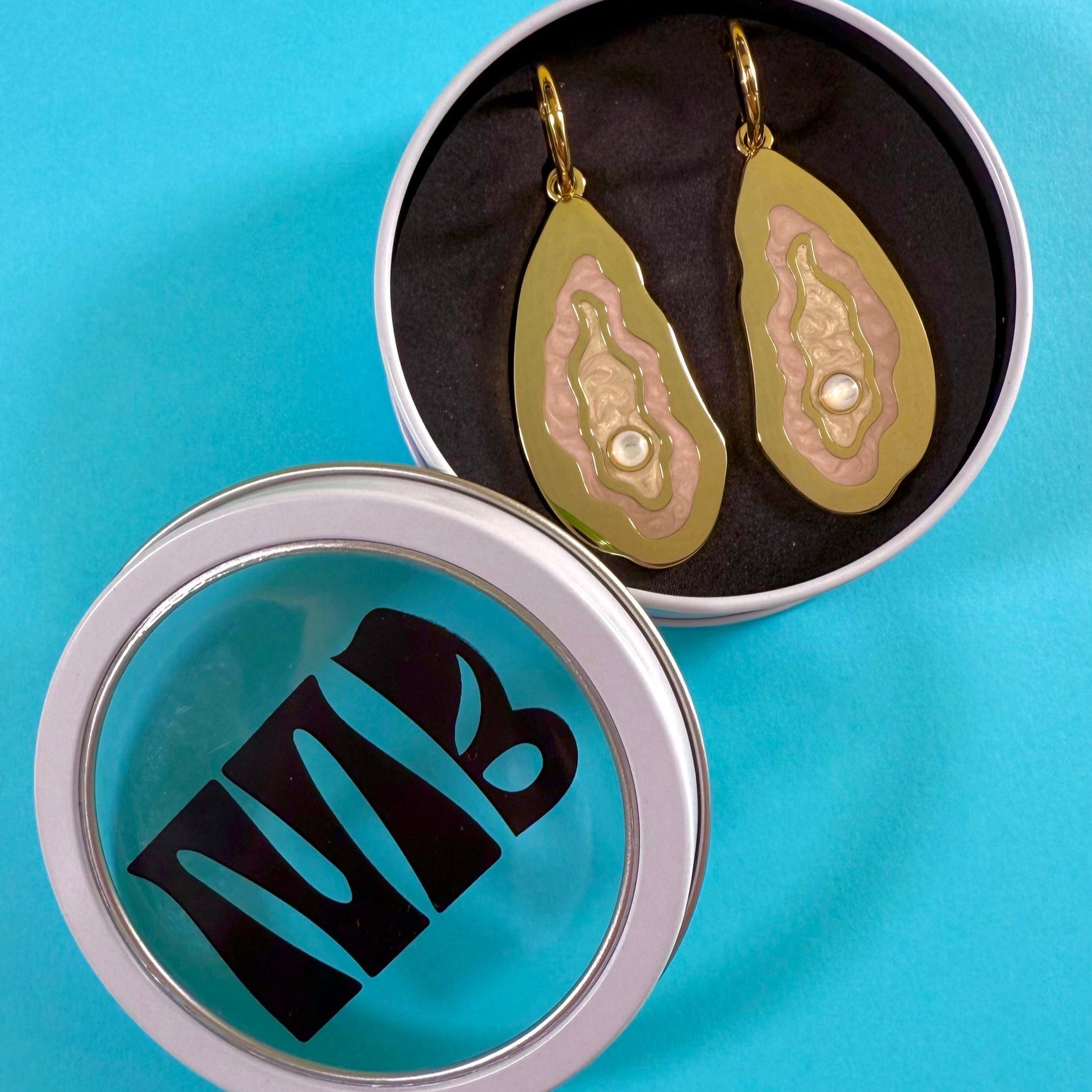 Oyster Earrings - Knife Shift