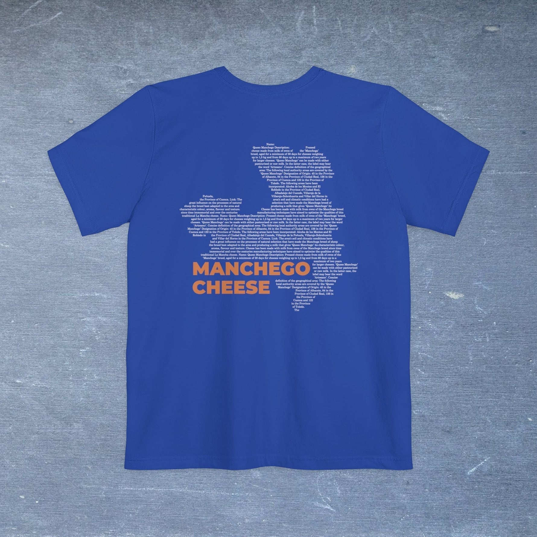 Manchego Cheese Map - Pocket T-shirt-T-Shirt-gift ideas for foodies-Knife Shift