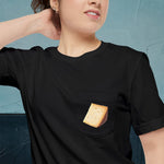 Manchego Cheese Map - Pocket T-shirt-T-Shirt-gift ideas for foodies-Knife Shift