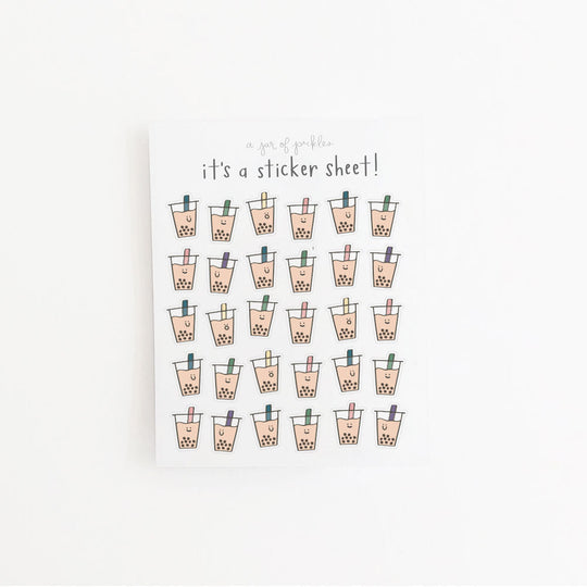 Mini Boba Clear Sticker Sheet - Knife Shift