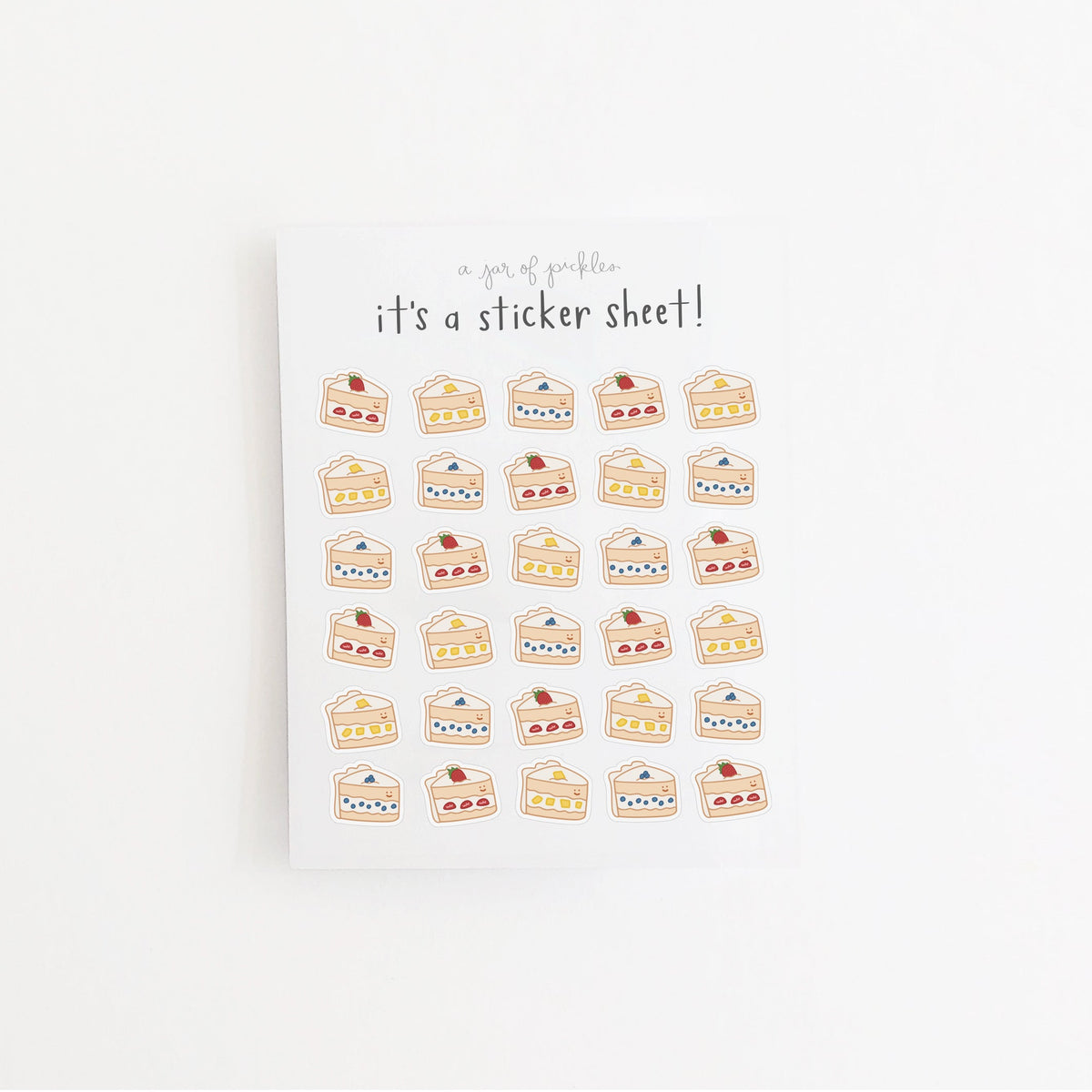 Mini Cake Clear Sticker Sheet - Knife Shift