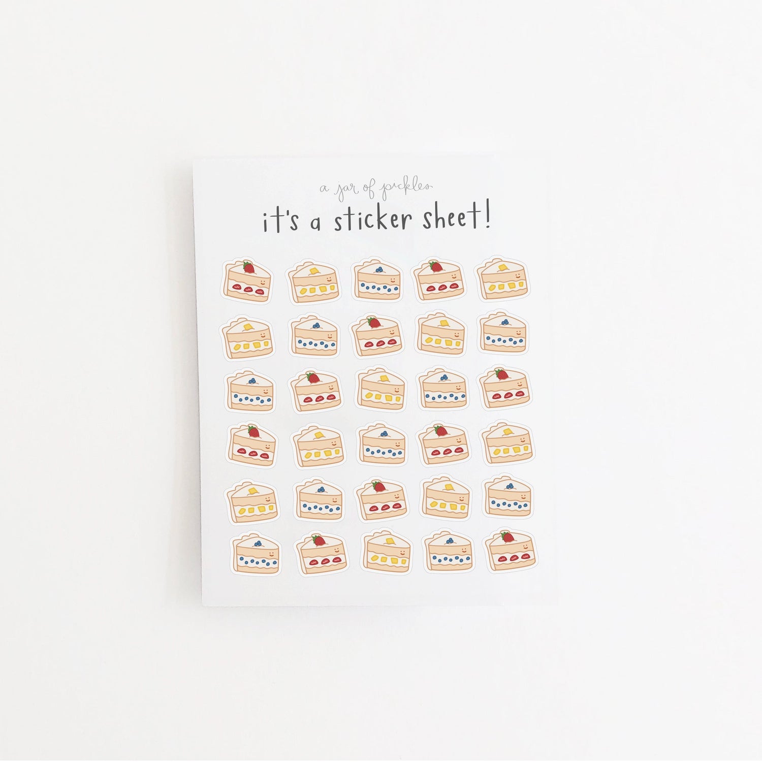 Mini Cake Clear Sticker Sheet - Knife Shift