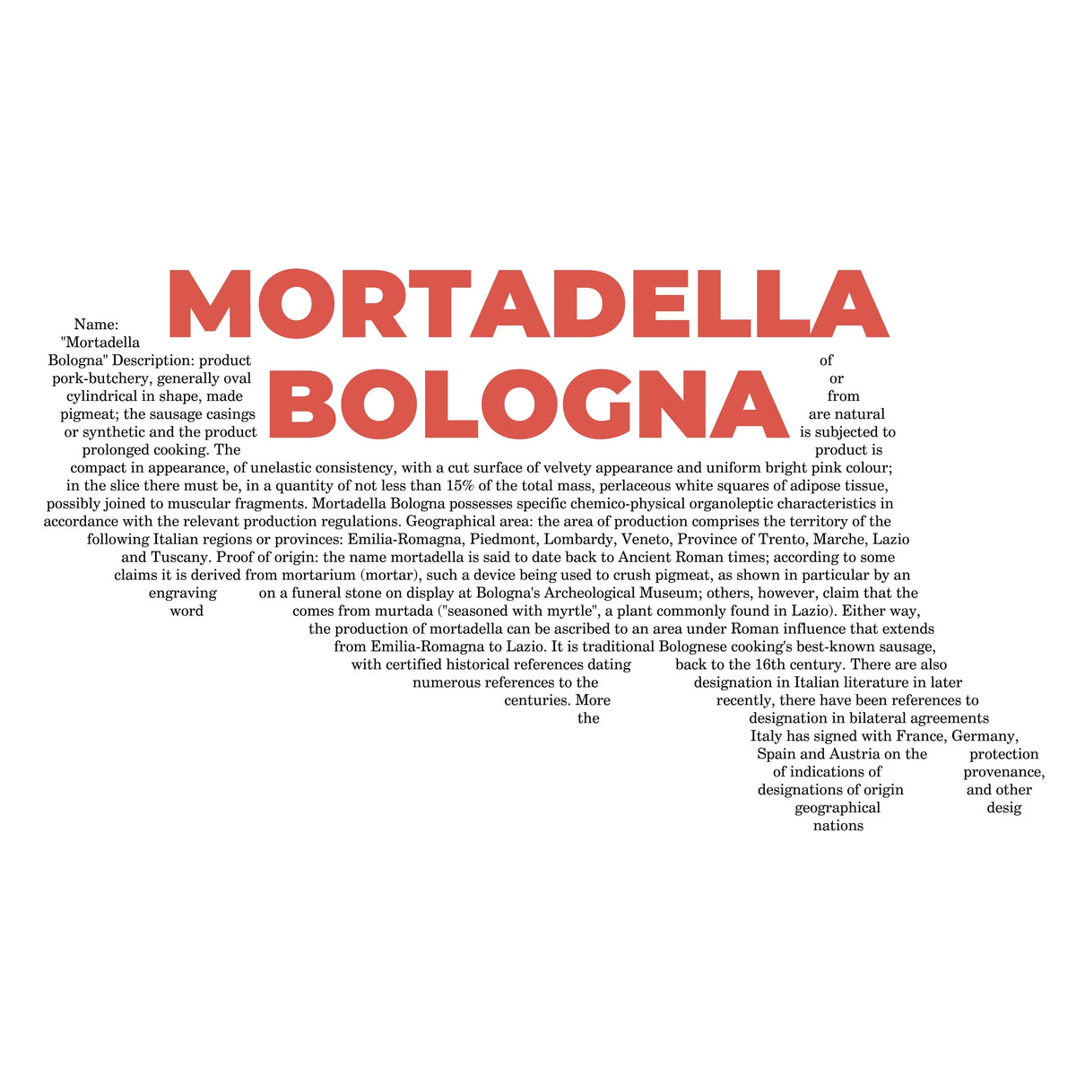 Mortadella Bologna Map - Pocket T-shirt-T-Shirt-gift ideas for foodies-Knife Shift