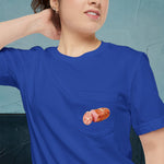 Mortadella Bologna Map - Pocket T-shirt-T-Shirt-gift ideas for foodies-Knife Shift