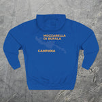 Mozzarella di Bufala Campana Cheese Map - Midweight Hoodie-Hoodie-gift ideas for foodies-Knife Shift