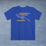 Mozzarella di Bufala Campana Cheese Map - Pocket T-shirt-T-Shirt-gift ideas for foodies-Knife Shift