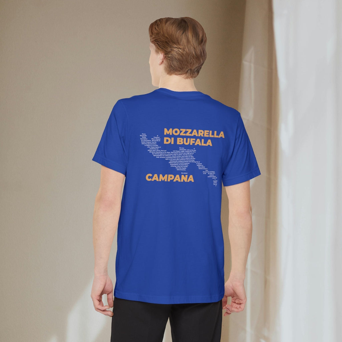 Mozzarella di Bufala Campana Cheese Map - Pocket T-shirt-T-Shirt-gift ideas for foodies-Knife Shift