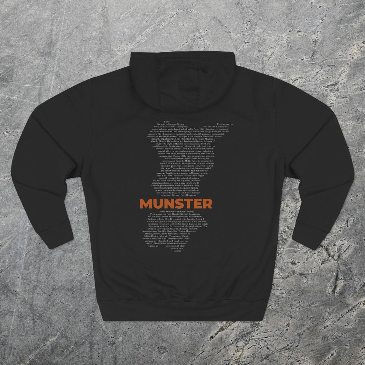 Munster Cheese Map - Midweight Hoodie-Hoodie-gift ideas for foodies-Knife Shift