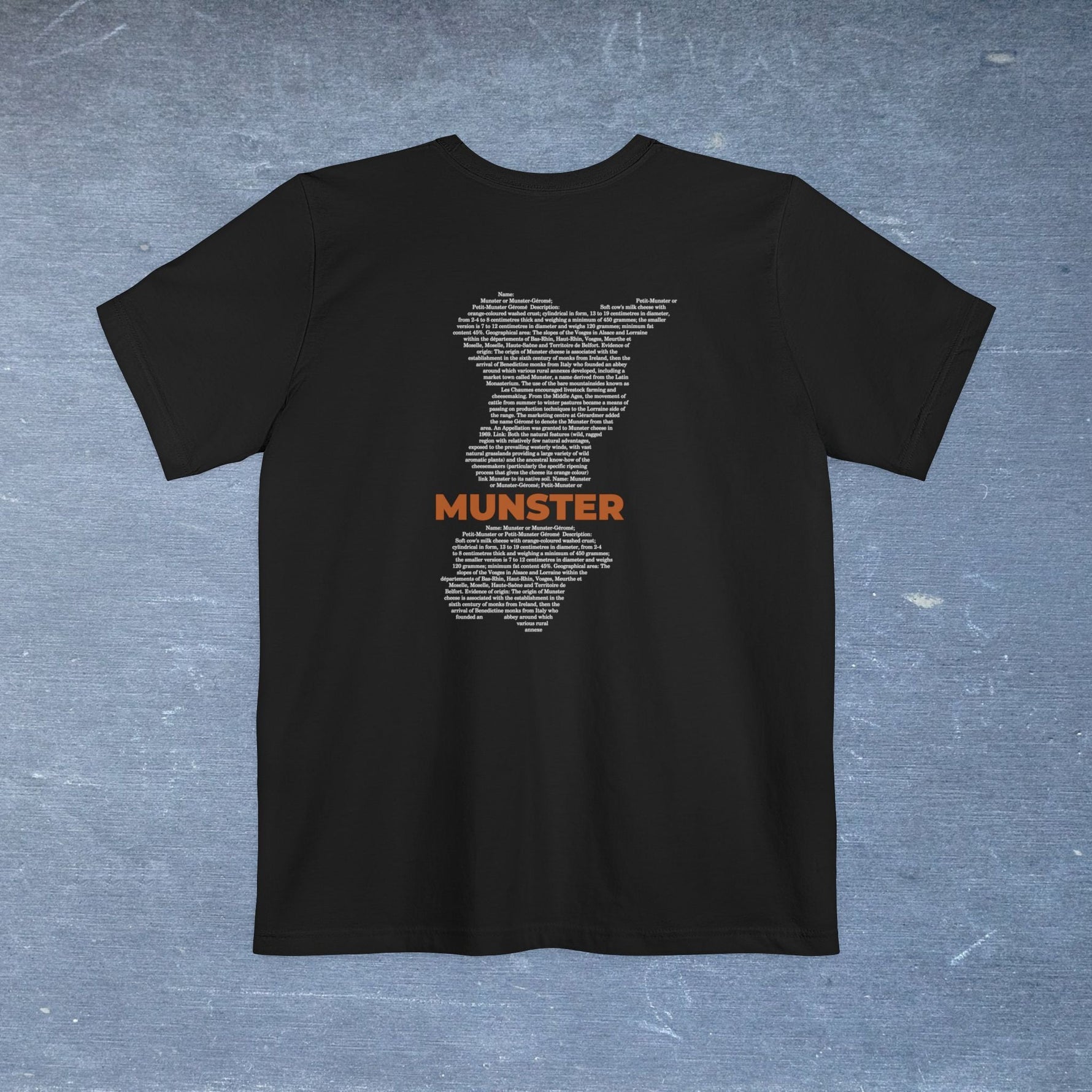 Munster Cheese Map - Pocket T-shirt-T-Shirt-gift ideas for foodies-Knife Shift