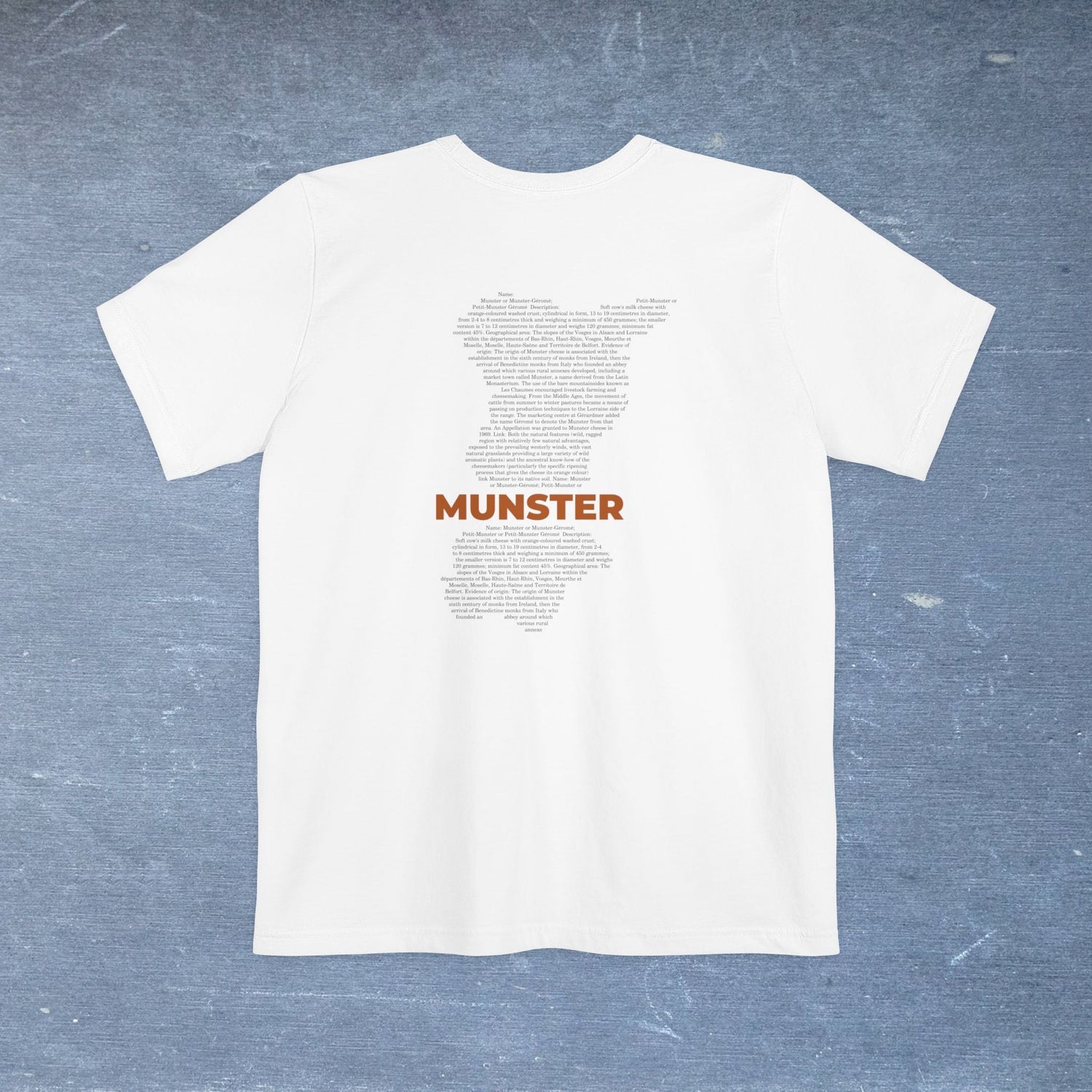 Munster Cheese Map - Pocket T-shirt-T-Shirt-gift ideas for foodies-Knife Shift