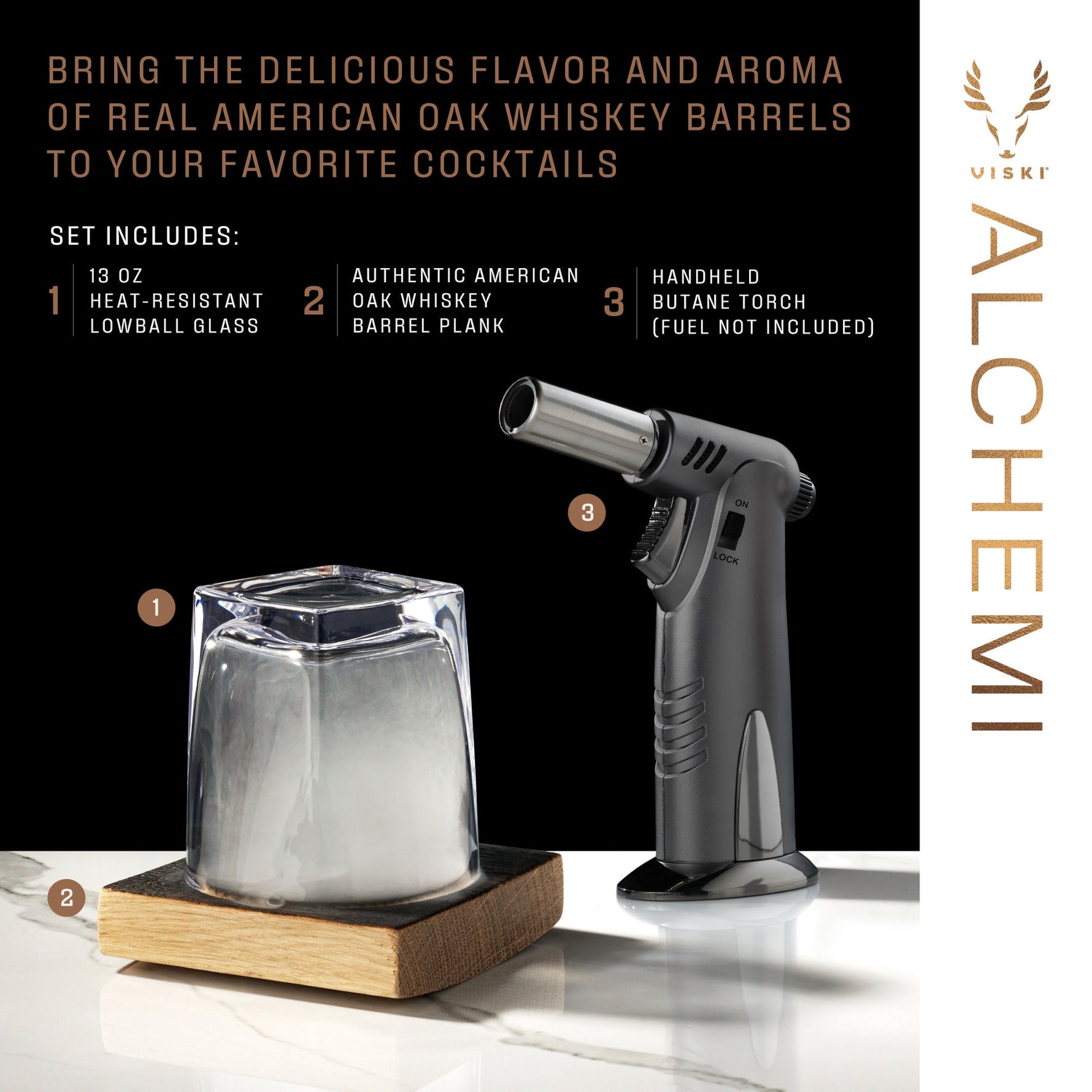 Alchemi Barrel Board Smoking Kit - Knife Shift