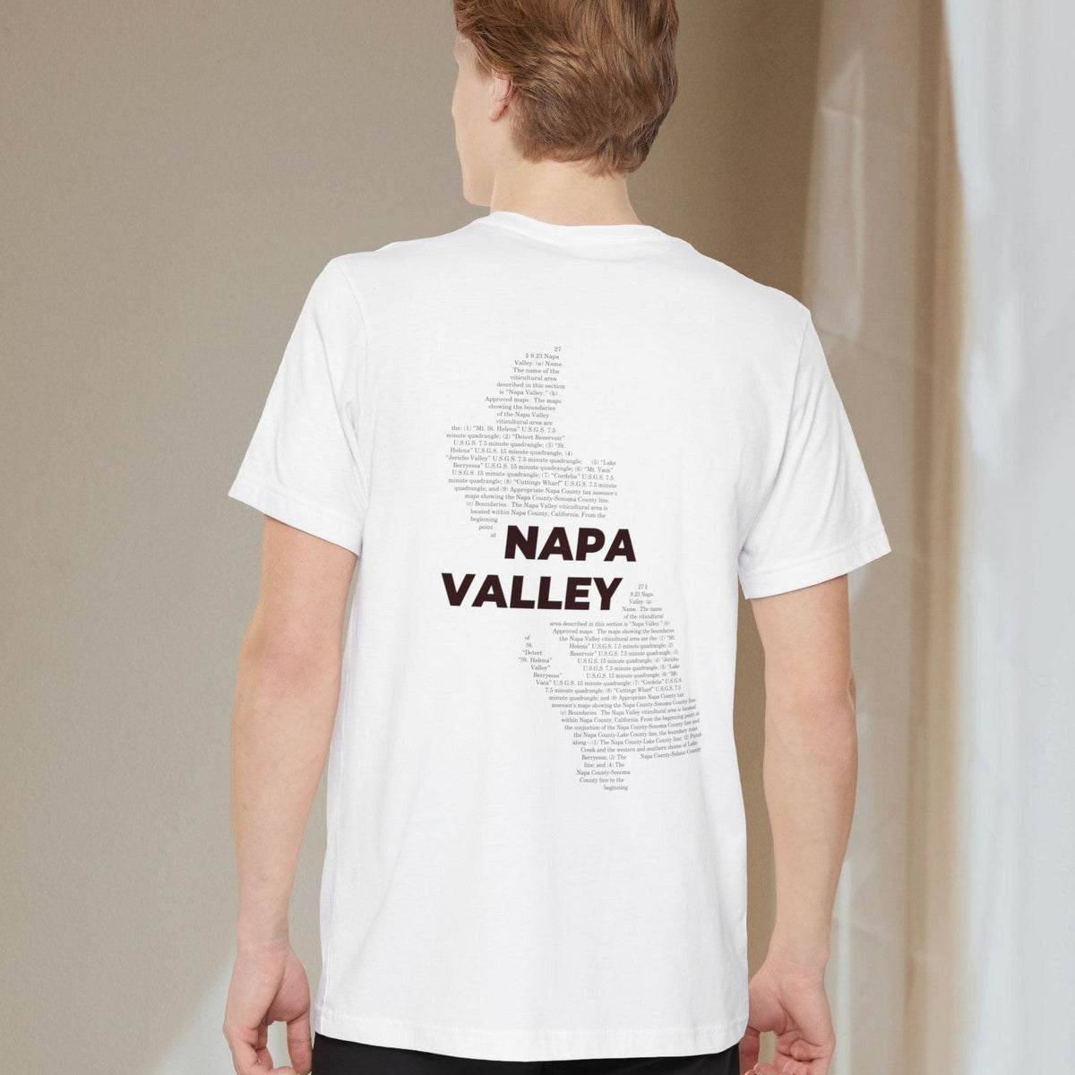 Napa Valley Region Wine Map - Pocket T-shirt-T-Shirt-gift ideas for foodies-Knife Shift