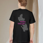 Napa Valley Region Wine Map - Pocket T-shirt-T-Shirt-gift ideas for foodies-Knife Shift