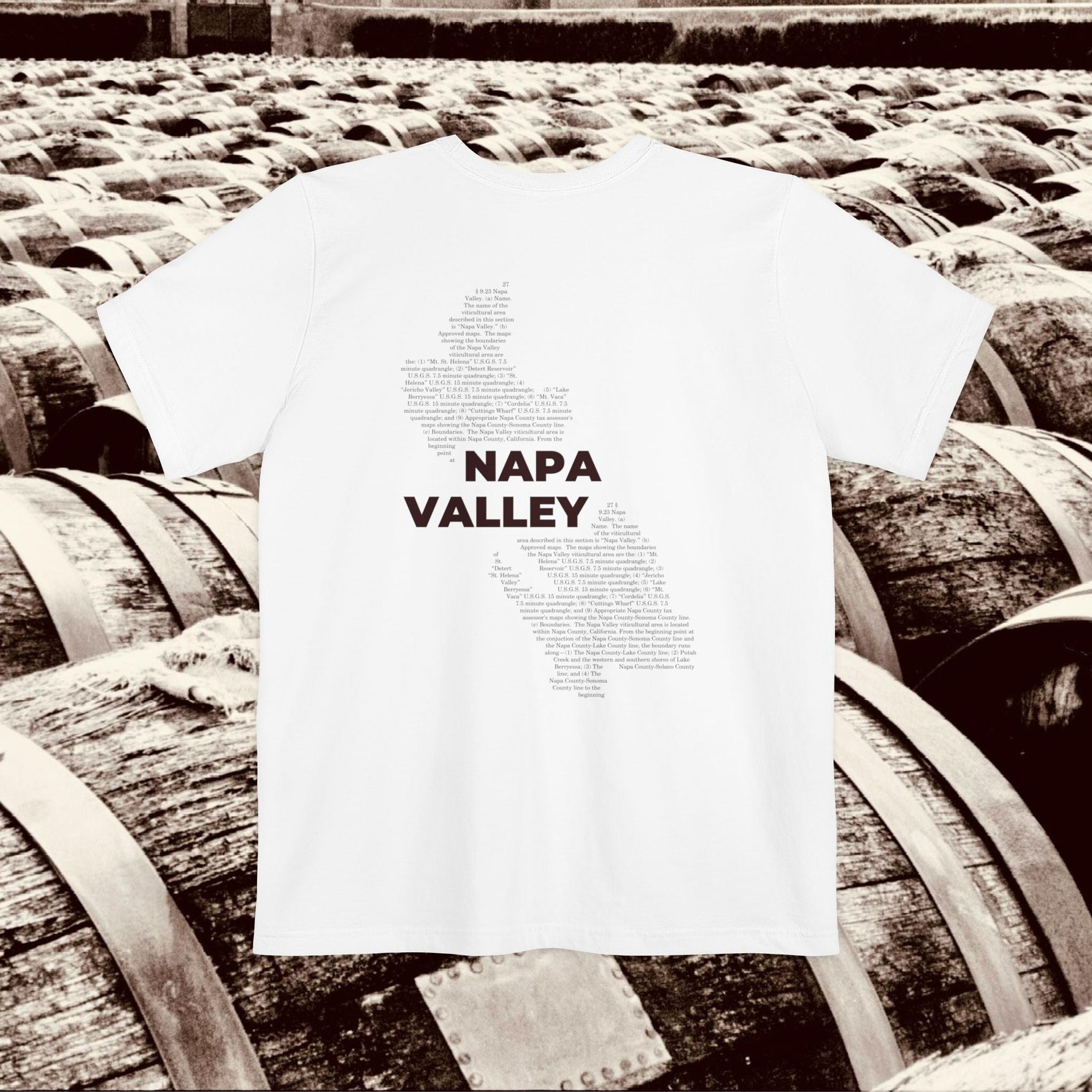 Napa Valley Region Wine Map - Pocket T-shirt-T-Shirt-gift ideas for foodies-Knife Shift