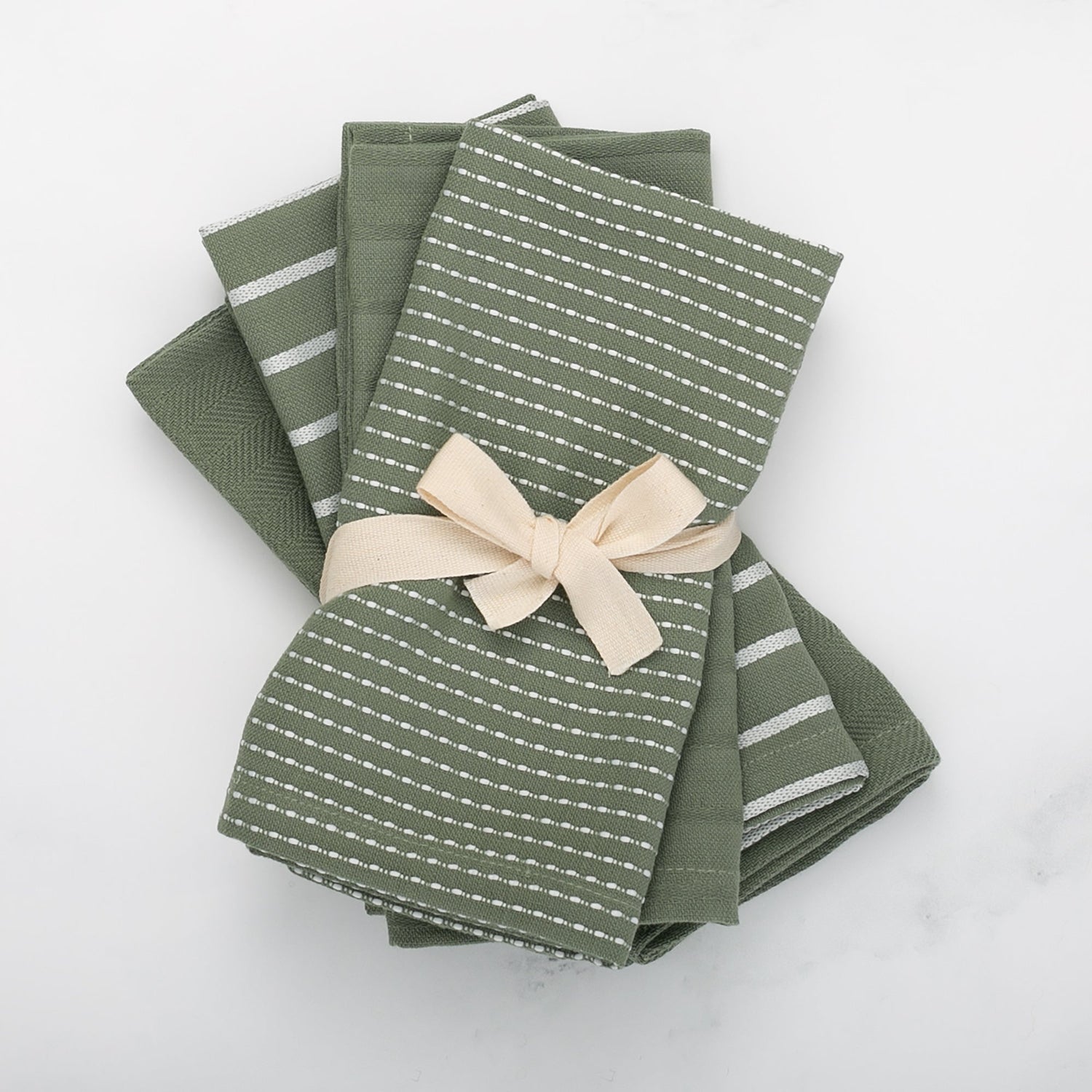 To Each Their Own napkin set - Kale & White - Knife Shift