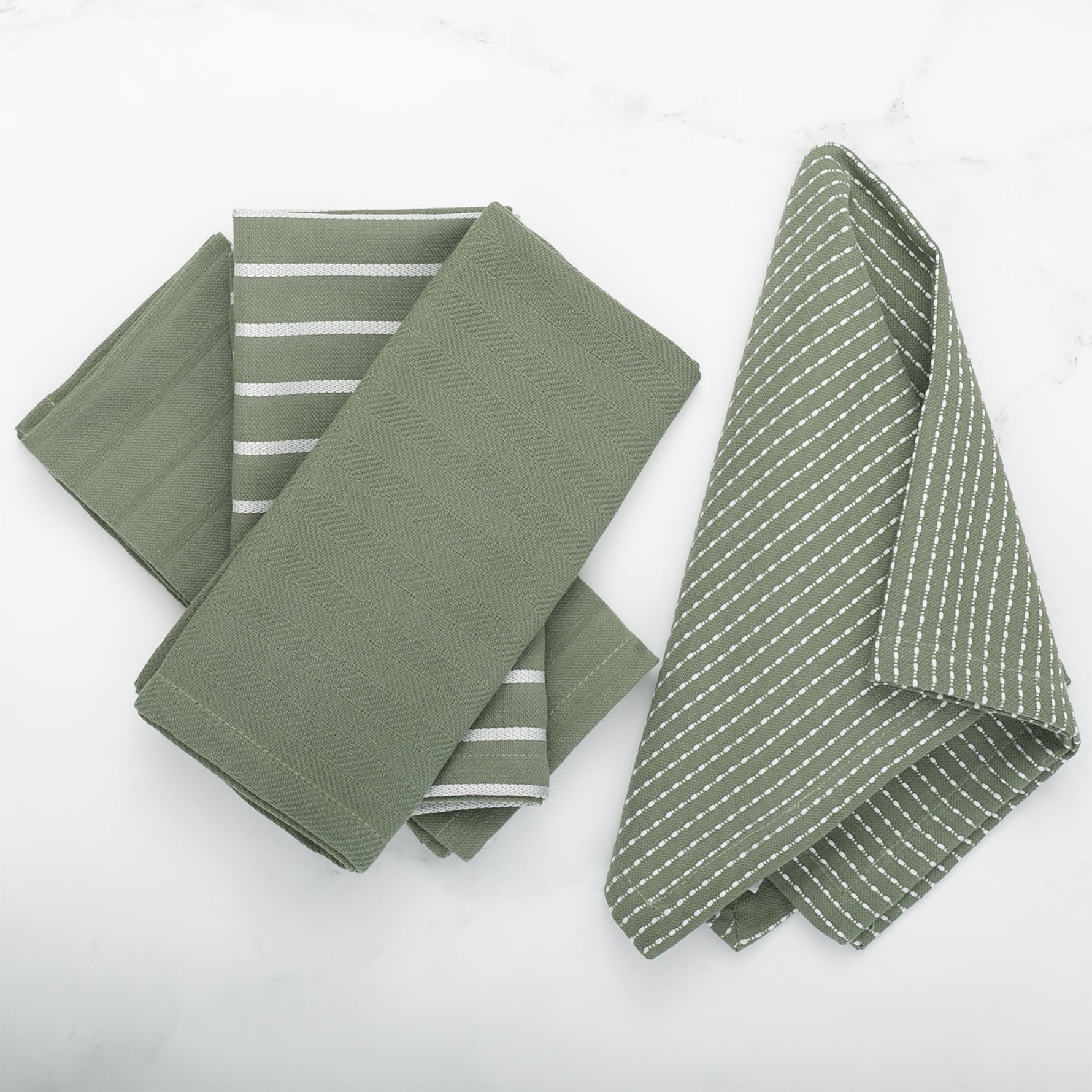 To Each Their Own napkin set - Kale & White - Knife Shift