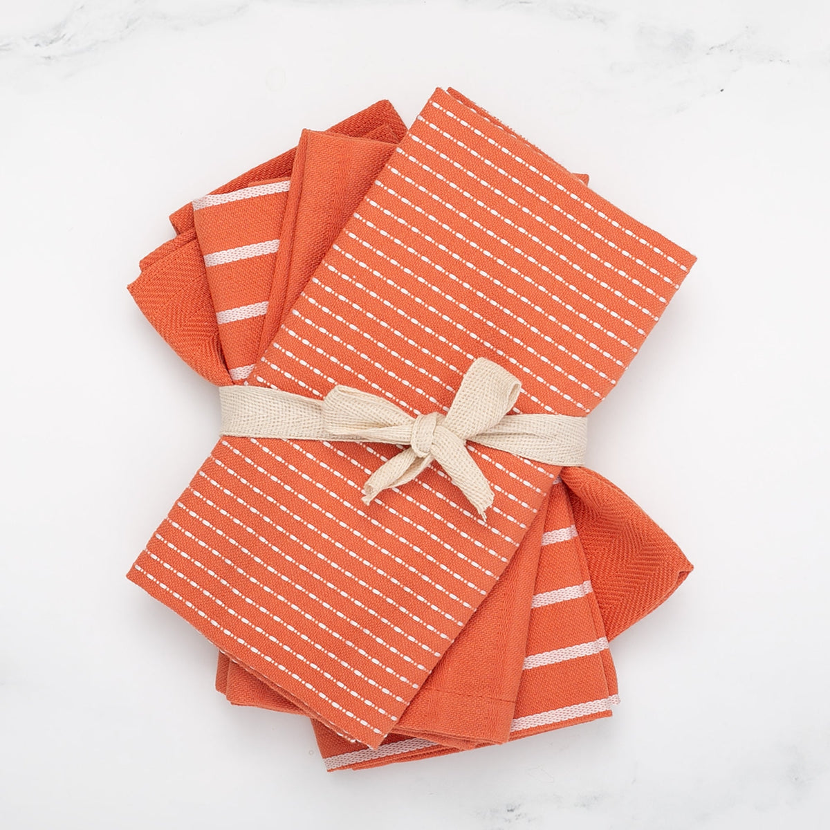 To Each Their Own napkin set - Papaya & White - Knife Shift