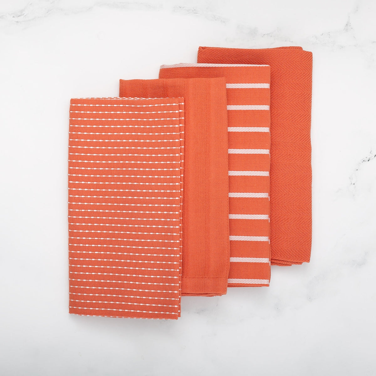 To Each Their Own napkin set - Papaya & White - Knife Shift
