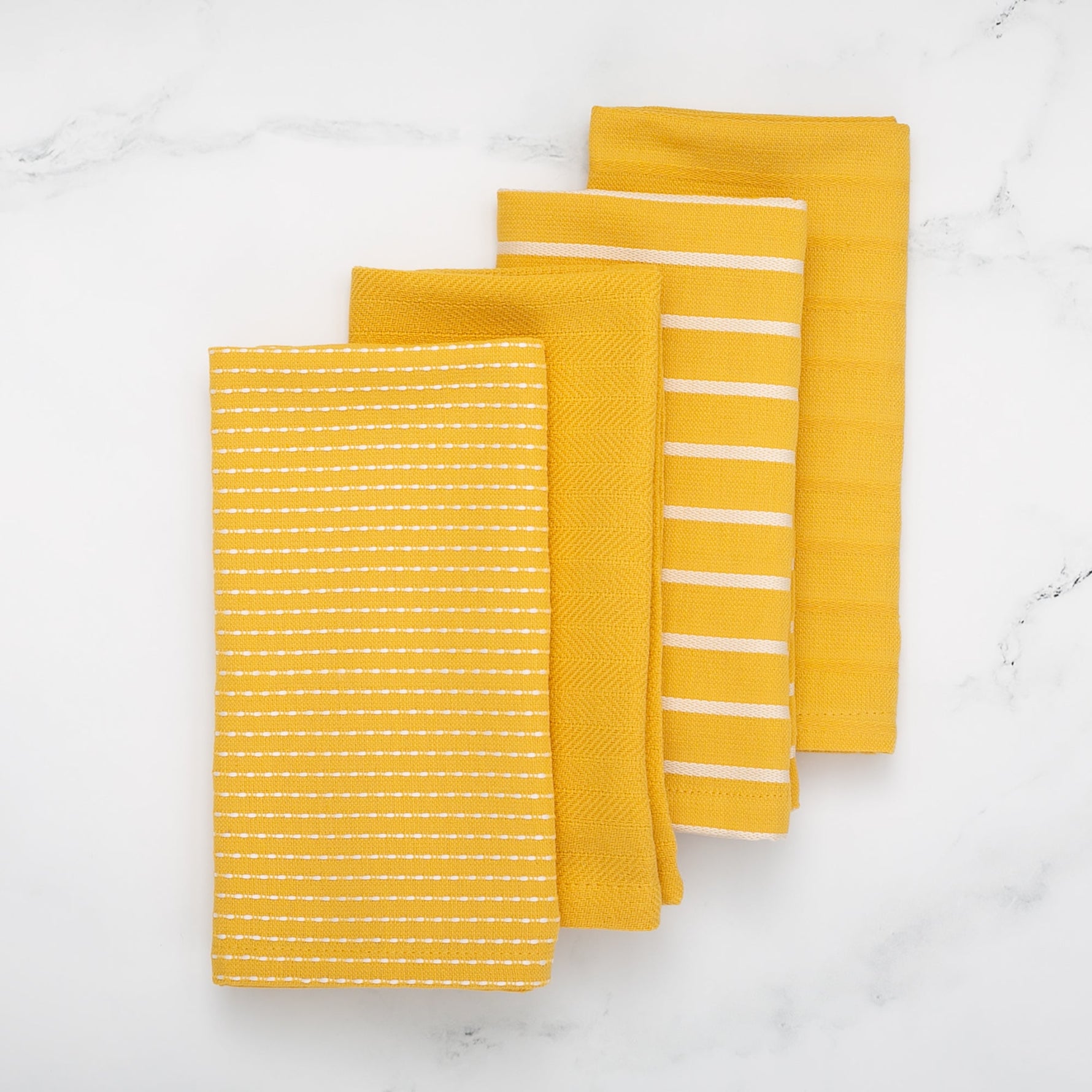 To Each Their Own napkin set - Turmeric & White - Knife Shift