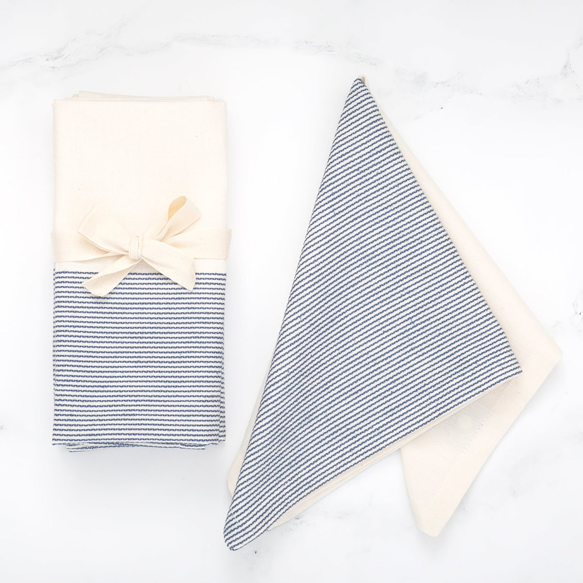 The Stripe Collection Napkins Natural Cotton & Elderberry - Knife Shift