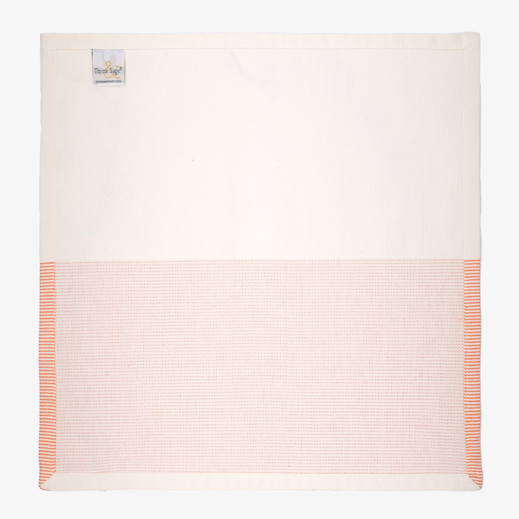 The Stripe Collection Napkins Natural Cotton & Persimmon - Knife Shift
