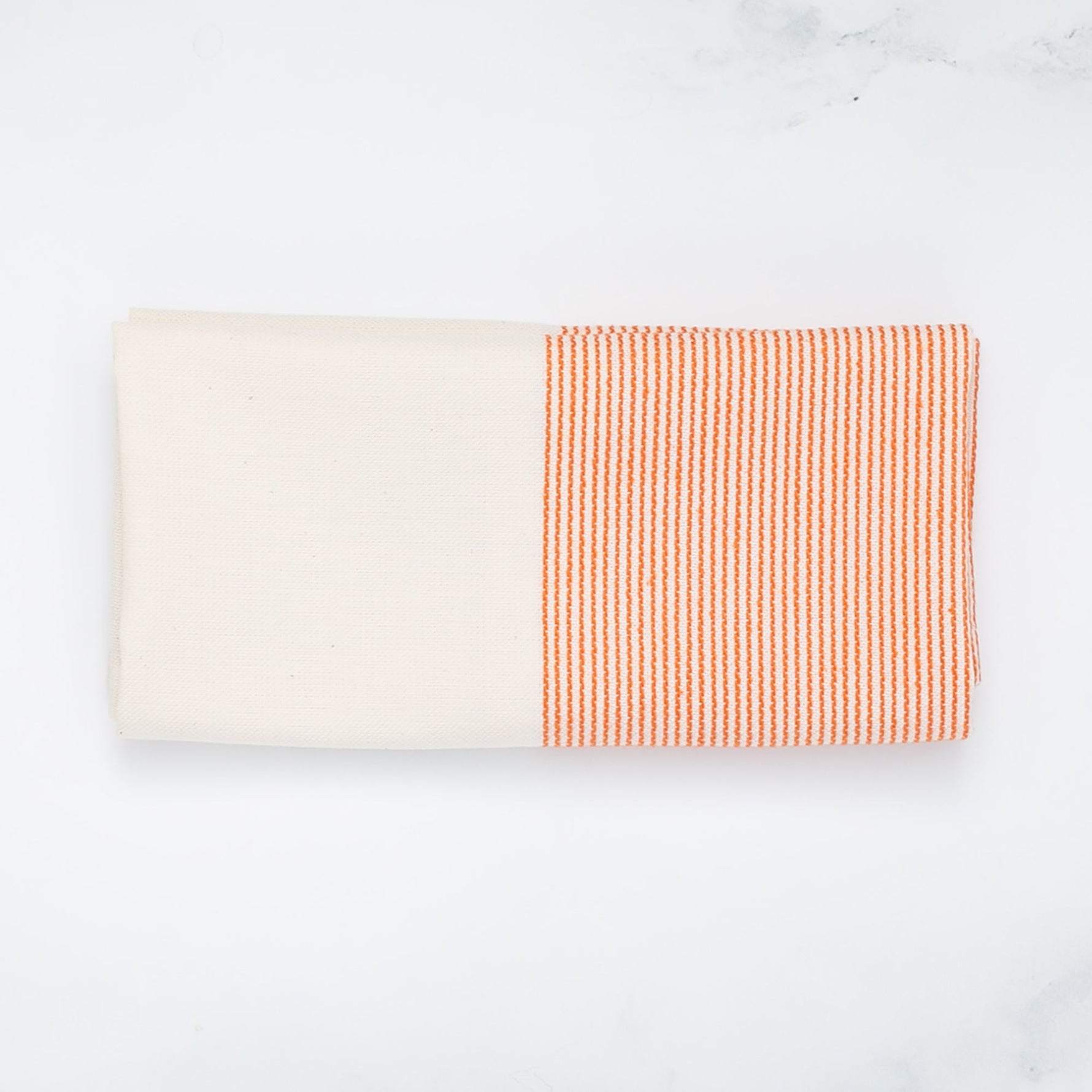 The Stripe Collection Napkins Natural Cotton & Persimmon - Knife Shift