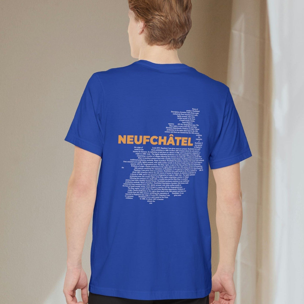 Neufchâtel Cheese Map - Pocket T-shirt-T-Shirt-gift ideas for foodies-Knife Shift