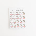 Mini Noodle Clear Sticker Sheet - Knife Shift