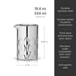 Admiral Stainless Steel Double-Walled Mixing Glass - Knife Shift