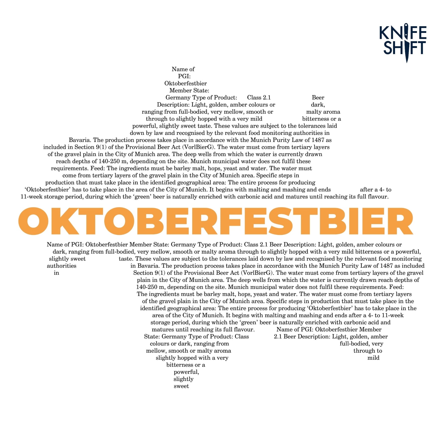 Oktoberfestbier Map - Tote-Bags-gift ideas for foodies-Knife Shift