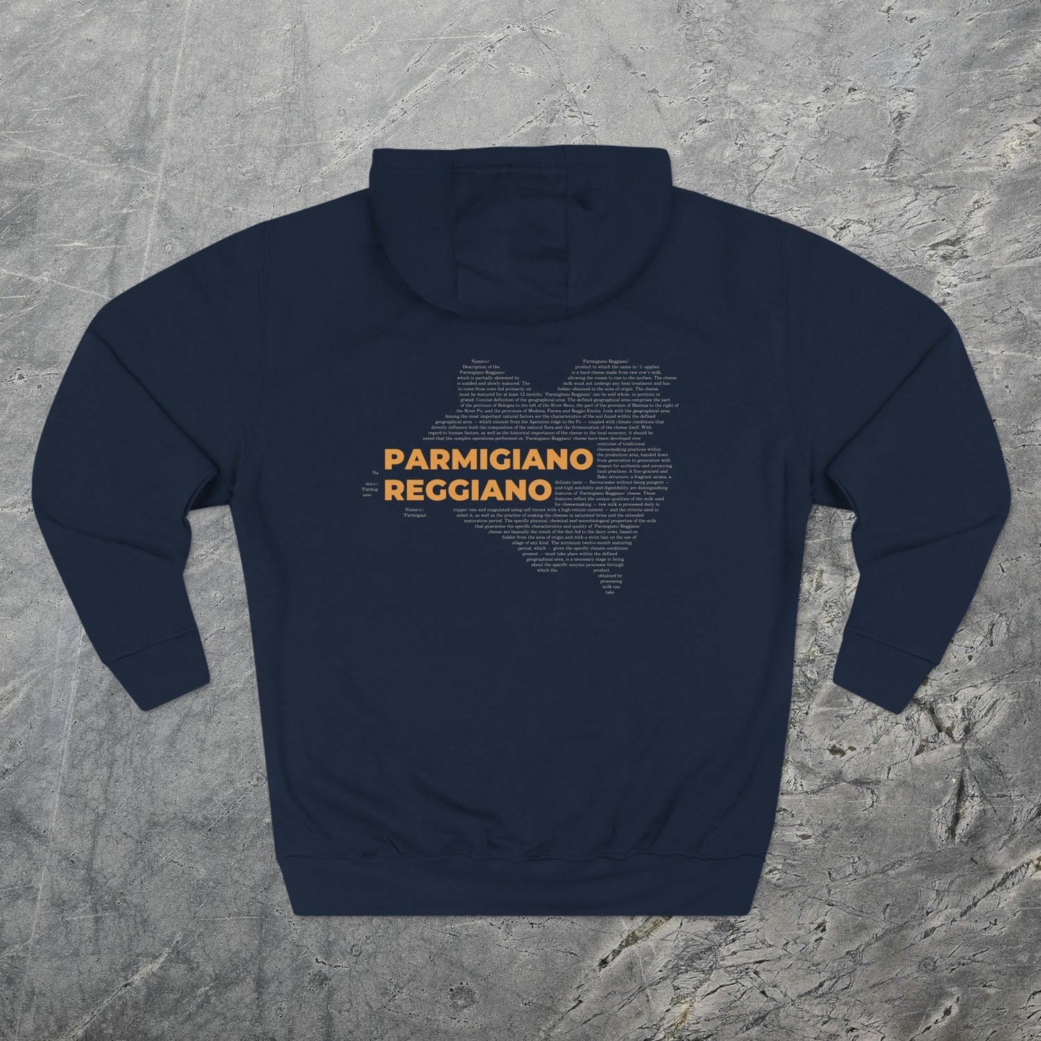 Parmigiano Reggiano Cheese Map - Midweight Hoodie-Hoodie-gift ideas for foodies-Knife Shift