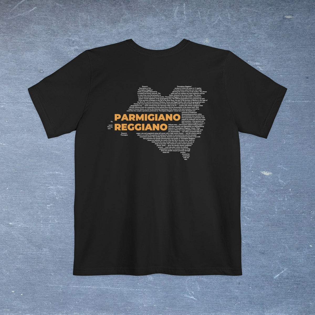 Parmigiano Reggiano Cheese Map - Pocket T-shirt-T-Shirt-gift ideas for foodies-Knife Shift