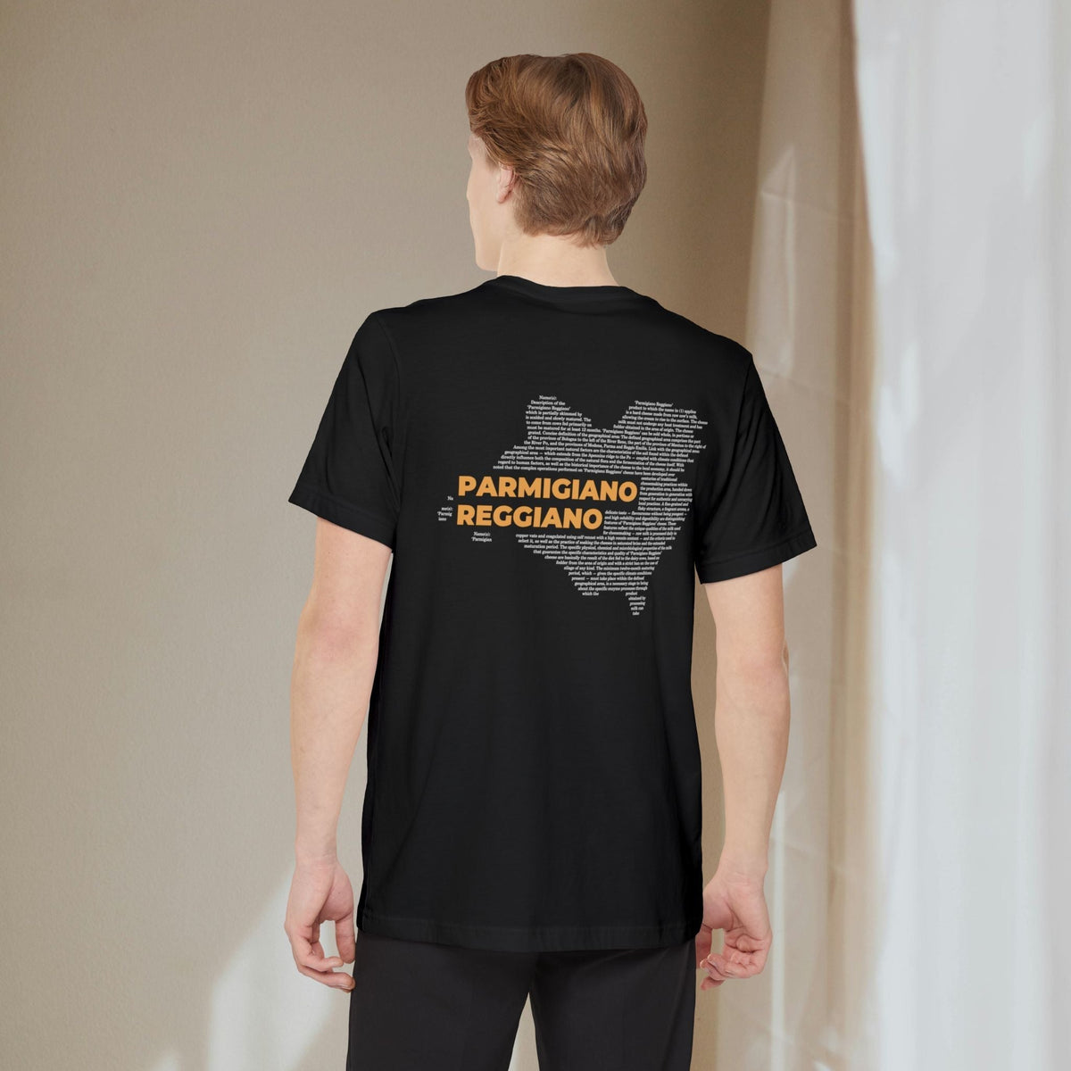 Parmigiano Reggiano Cheese Map - Pocket T-shirt-T-Shirt-gift ideas for foodies-Knife Shift