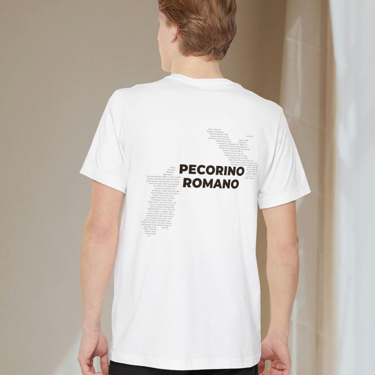 Pecorino Romano Cheese Map - Pocket T-shirt-T-Shirt-gift ideas for foodies-Knife Shift