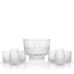 Admiral Crystal Punch Bowl and Tumbler Set - Knife Shift
