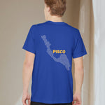 Pisco Map - Pocket T-shirt-T-Shirt-gift ideas for foodies-Knife Shift