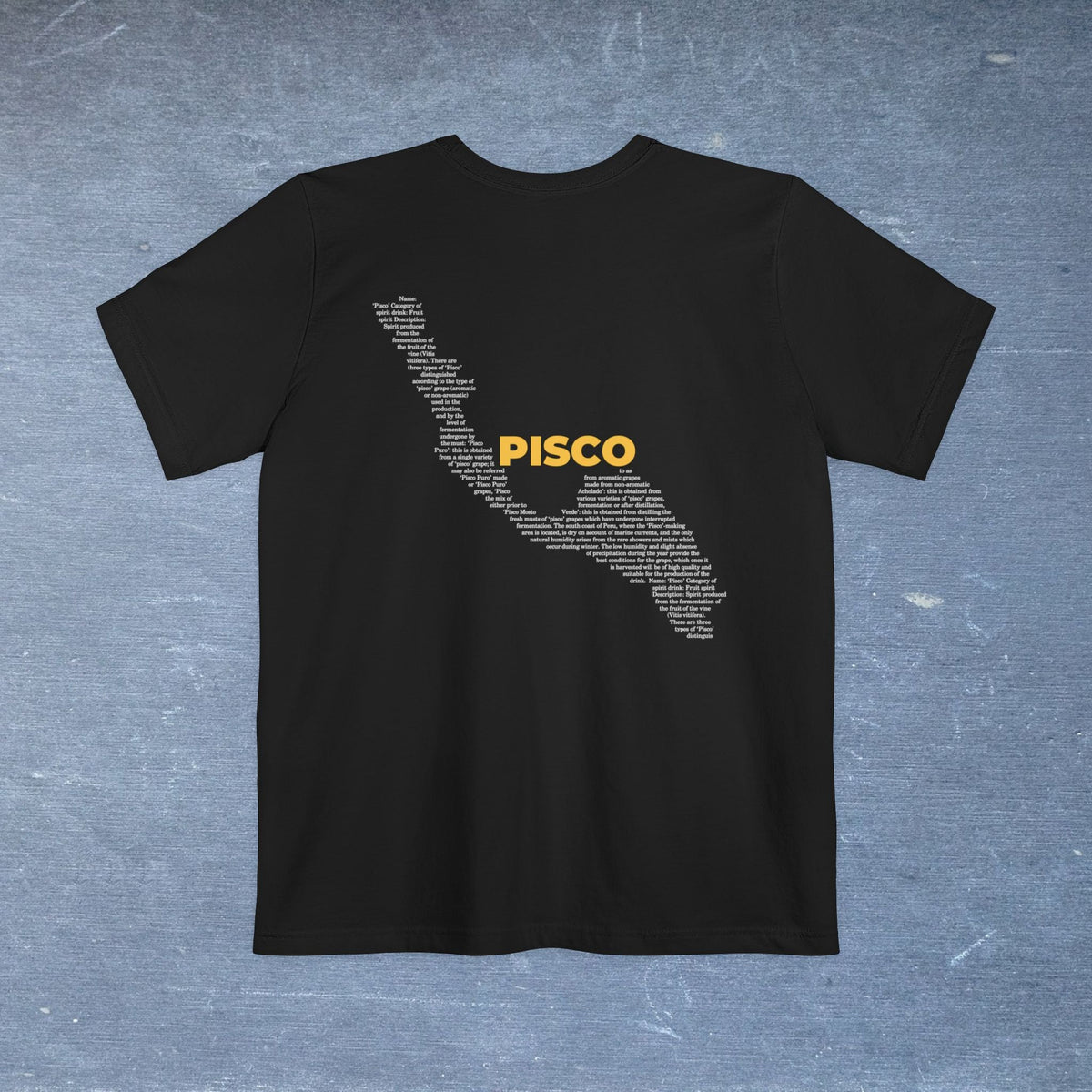 Pisco Map - Pocket T-shirt-T-Shirt-gift ideas for foodies-Knife Shift