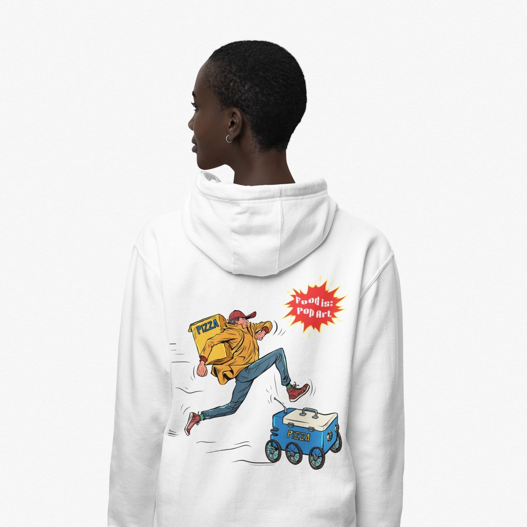 Pizza Delivery Race - Food Pop Art Hoodie-Hoodie-gift ideas for foodies-Knife Shift