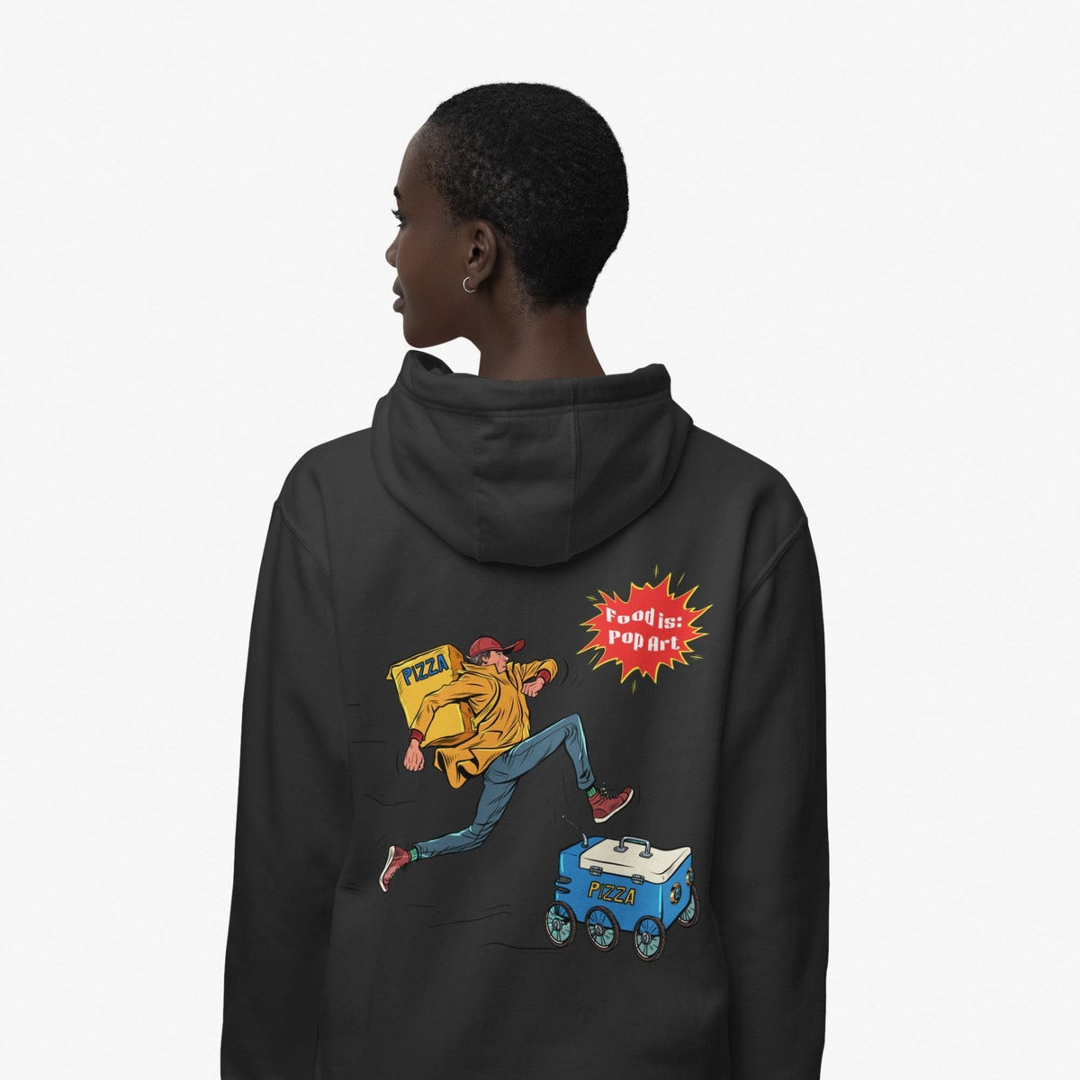 Pizza Delivery Race - Food Pop Art Hoodie-Hoodie-gift ideas for foodies-Knife Shift