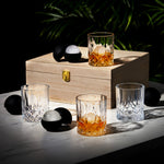 8-Piece Ice Sphere Mold and Crystal Rocks Glass Gift Set - Knife Shift