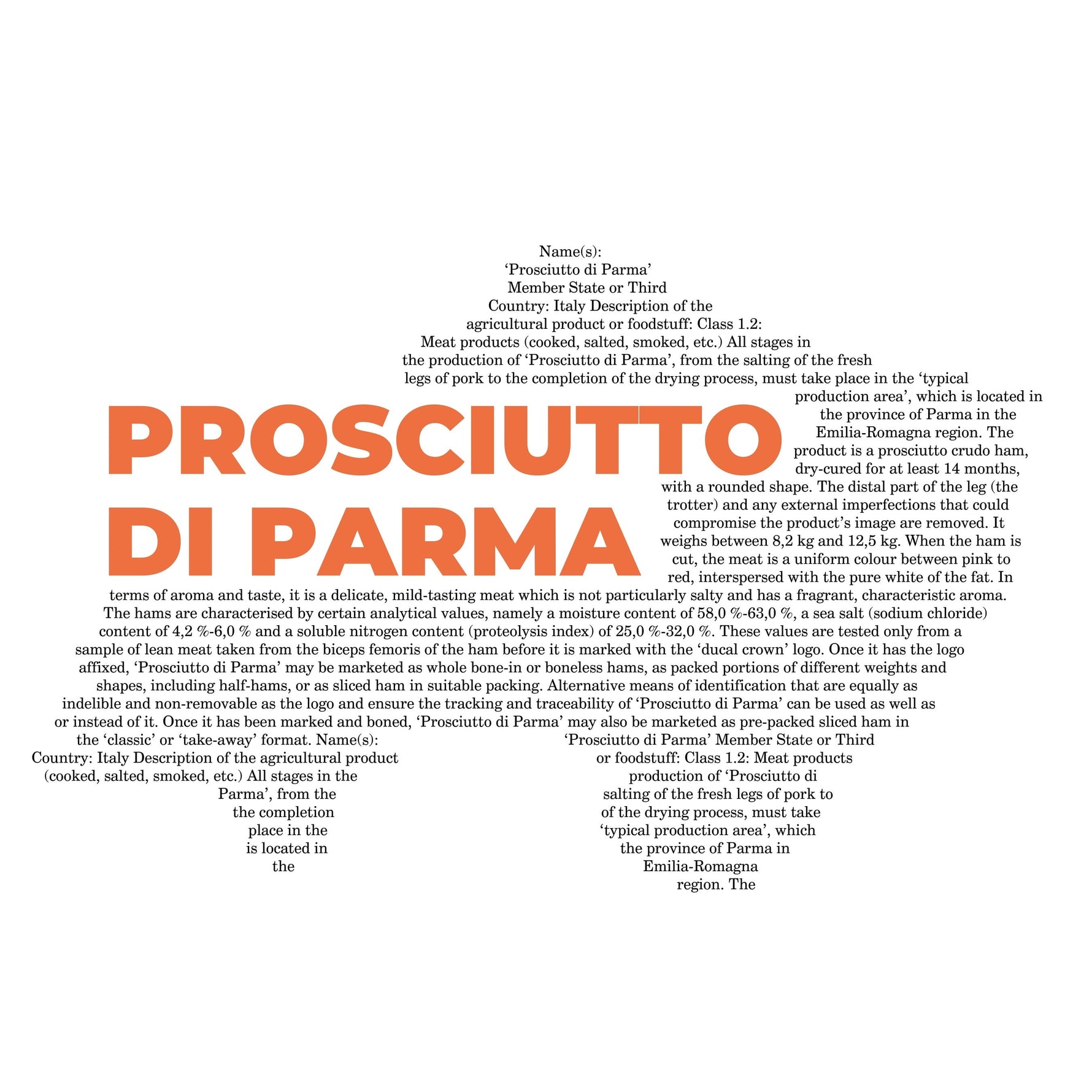 Prosciutto di Parma Map - Pocket T-shirt-T-Shirt-gift ideas for foodies-Knife Shift