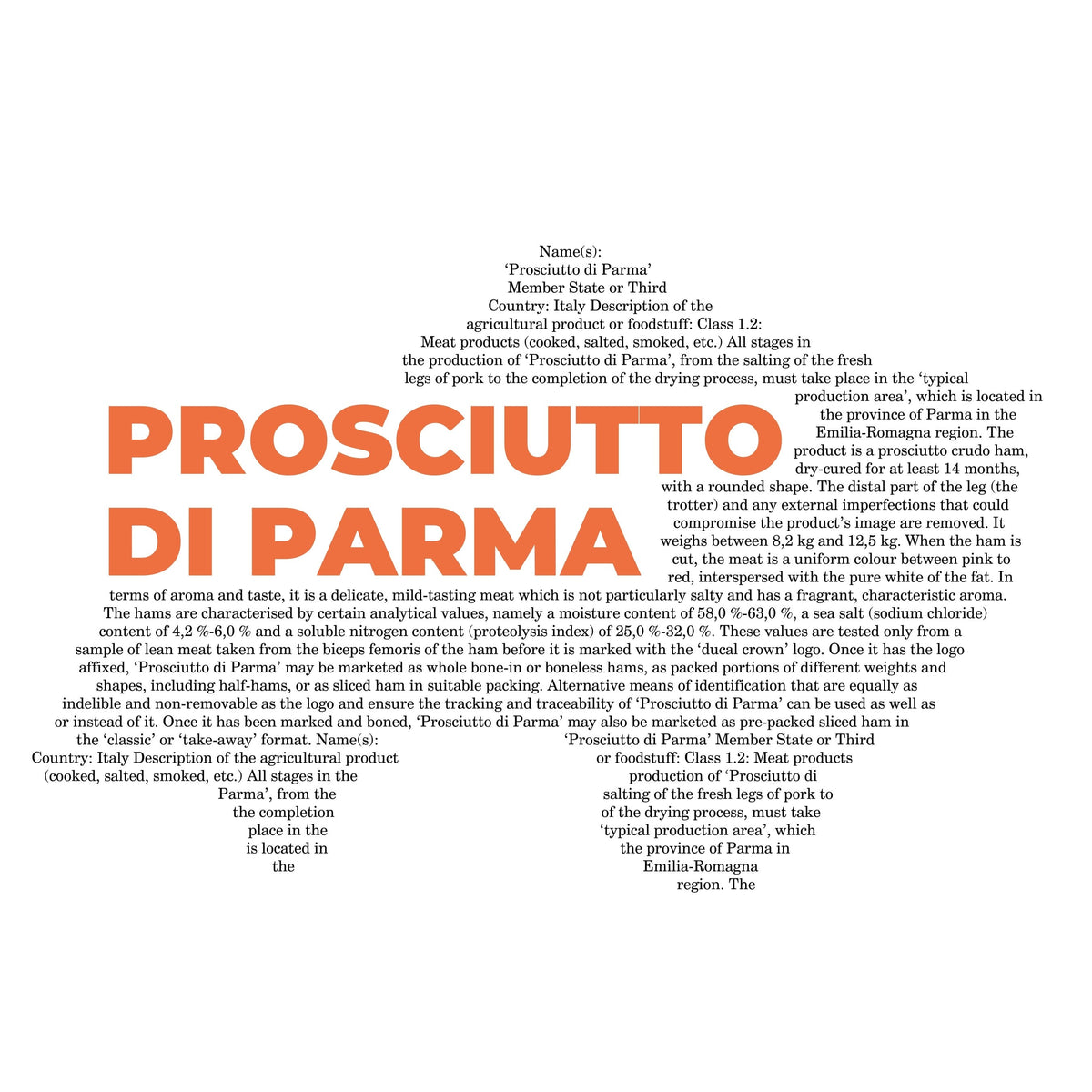 Prosciutto di Parma Map - Pocket T-shirt-T-Shirt-gift ideas for foodies-Knife Shift