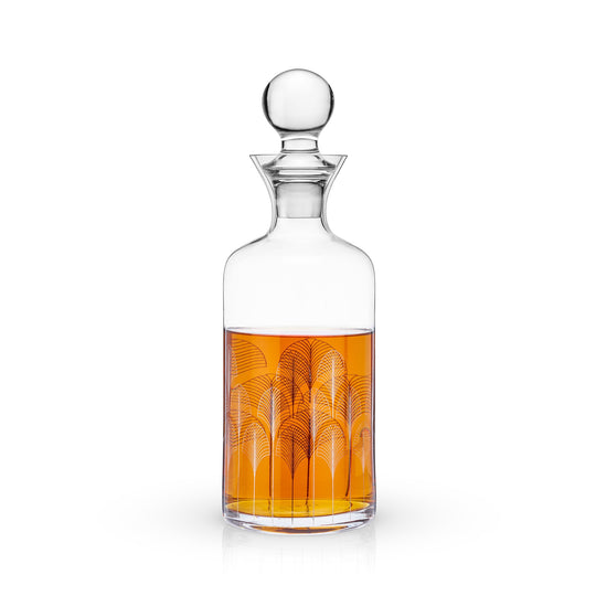 Art Deco Crystal Decanter - Knife Shift
