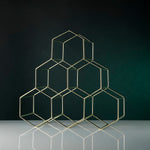 Geo Countertop Wine Rack in Gold - Knife Shift